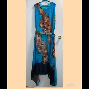 Wantdo Peacock Style dress with belt